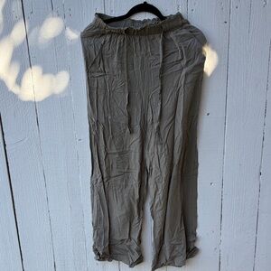 Pink Rose Beige Elastic Waist Pants